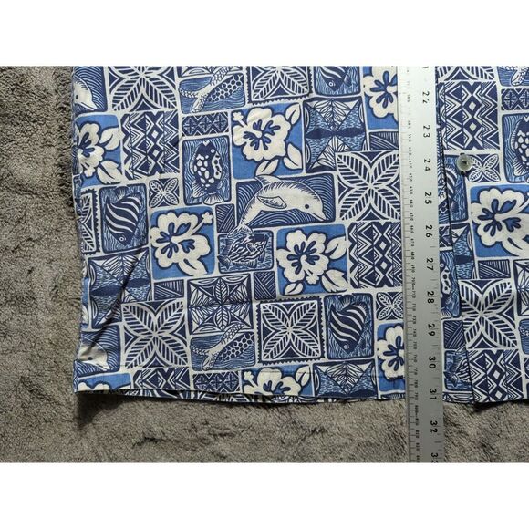 Vintage KY's International Fashion Hawaiian Shirt Men's Size XL Blue - Picture 4 of 8